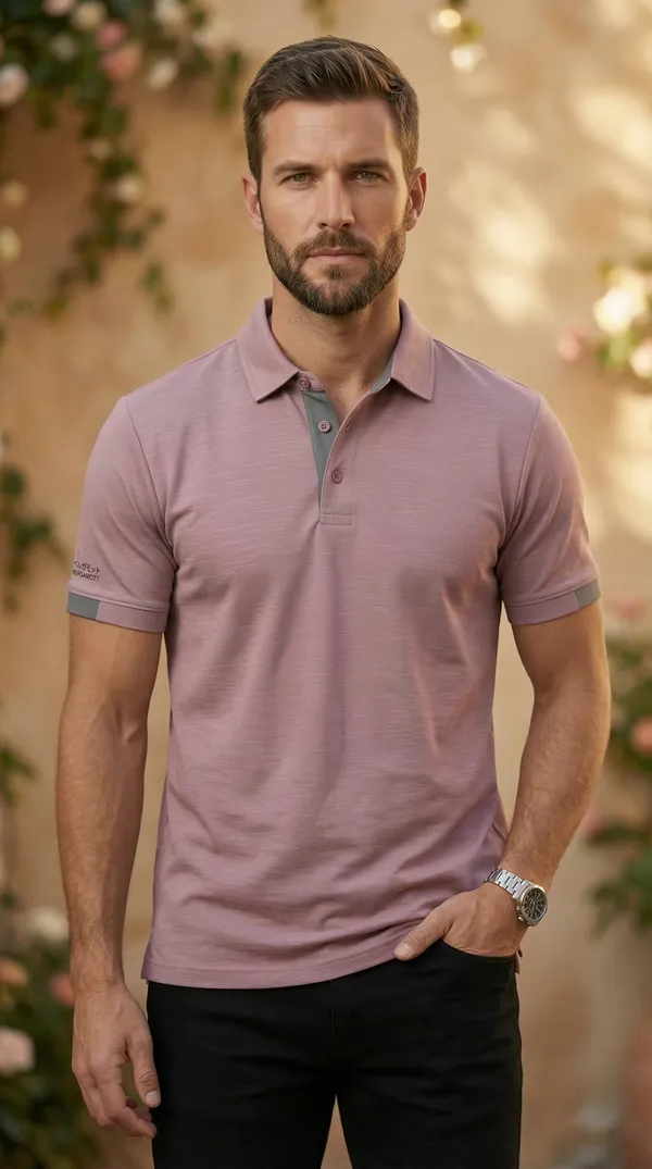 Spanish_Pink_Luxe_Polo_Neck_T_Shirt_For_Men