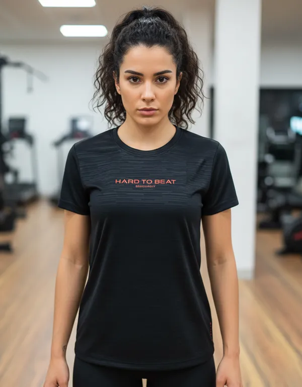 Black_100%_Polyester_Aero_Dry_Hard_To_Beat_Activewear_T-Shirt_For_Unisex