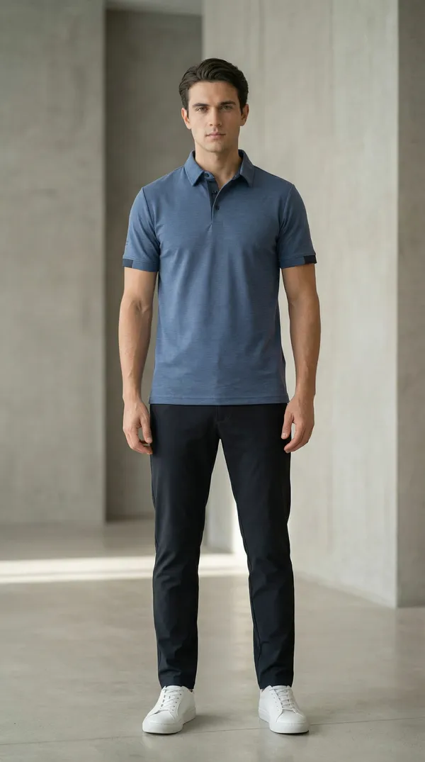Steel_Blue_Luxe_Polo_Neck_T-Shirt_For_Men