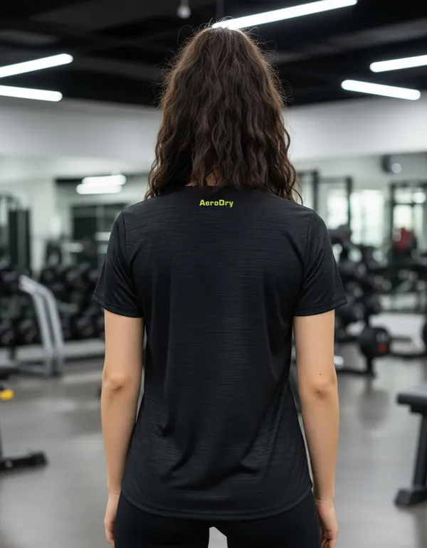 Black_100%_Polyester_Aero_Dry_The_Game_Never_Stops_Activewear_T-Shirt_For_Unisex