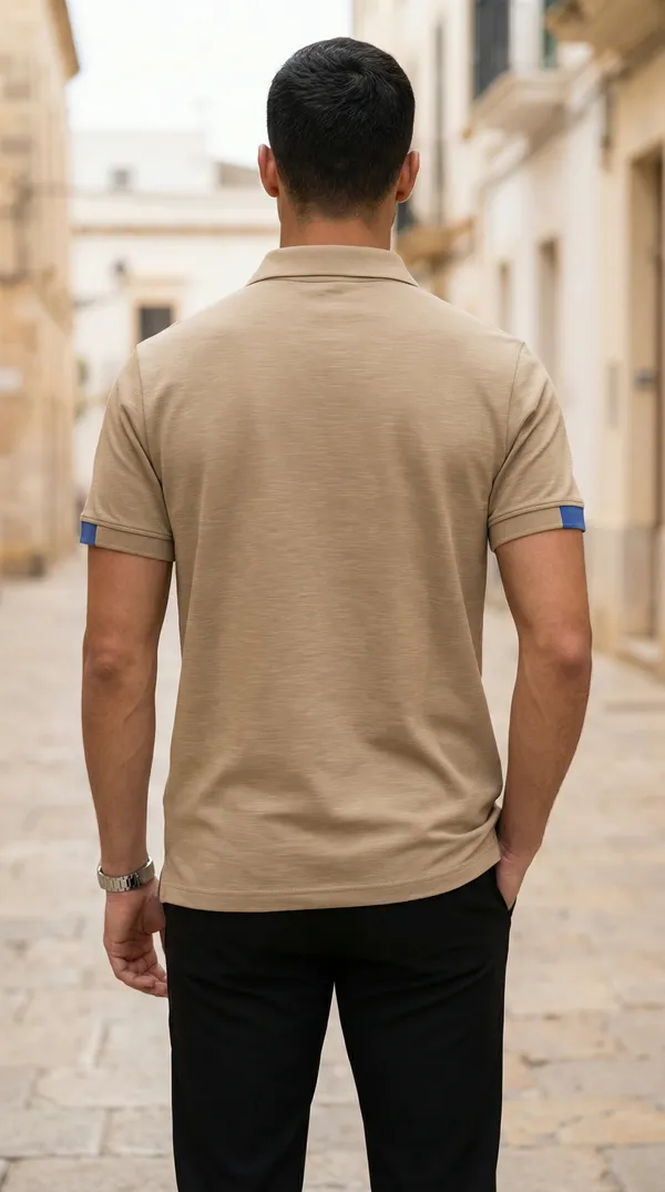 Beige_Luxe_Polo_Neck_T-Shirt_For_Men