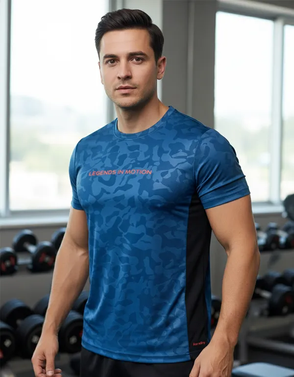 Teal_Blue_100%_Polyester_Aero_Dry_Legends_In_Motion_Activewear_T-Shirt_For_Unisex