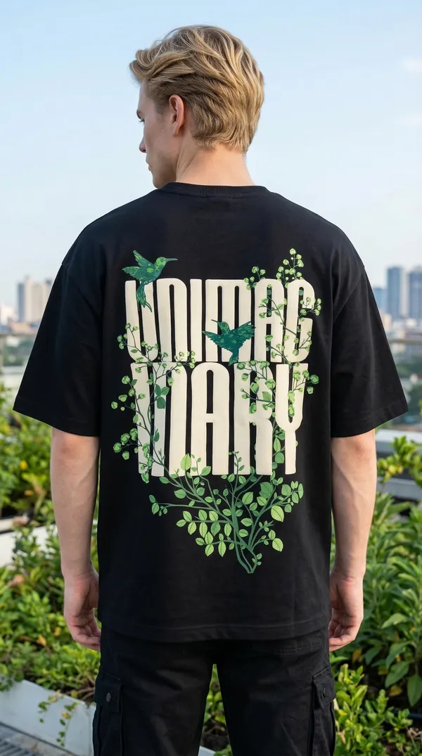 Hummingbird_Premium_Cotton_Oversized_Tee_–_Black_|_Unisex