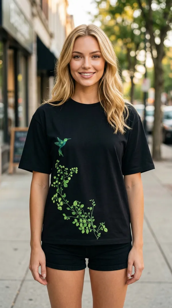 Hummingbird_Premium_Cotton_Oversized_Tee_–_Black_|_Unisex