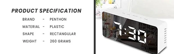 Silver_Plastic_Alaram_Clock_For_Home_Improvement