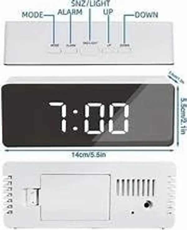 Silver_Plastic_Alaram_Clock_For_Home_Improvement