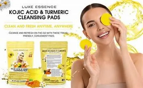 Yellow_Non-Woven_Fiber_Or_Cotton_Turmeric_Kojic_Acid_Face_Pad_For_Women