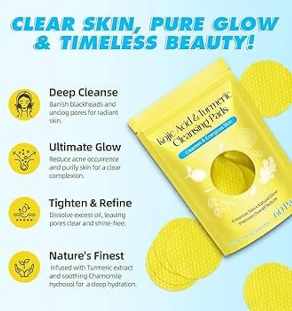 Yellow_Non-Woven_Fiber_Or_Cotton_Turmeric_Kojic_Acid_Face_Pad_For_Women