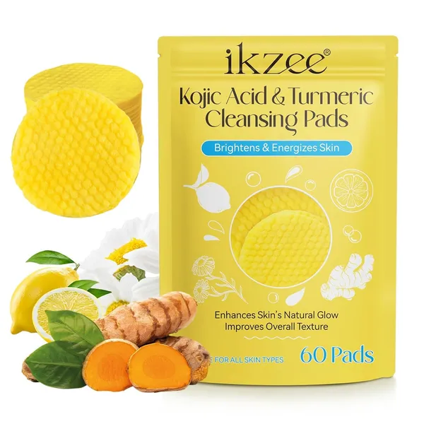 Yellow_Non-Woven_Fiber_Or_Cotton_Turmeric_Kojic_Acid_Face_Pad_For_Women