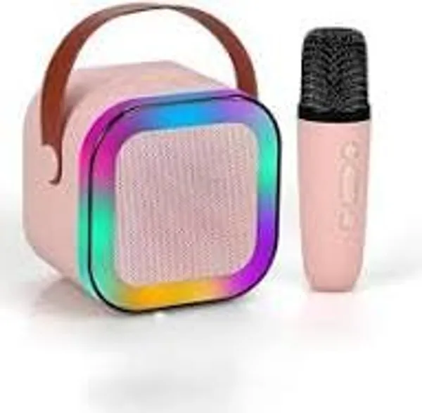 Pink_Plastic_Wireless_Mic_Bluetooth_Speaker_For_Unisex