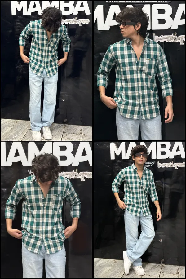 Men’s_Premium_Classy_Checked_Casual_Shirt_–_Forest_Green_&_White