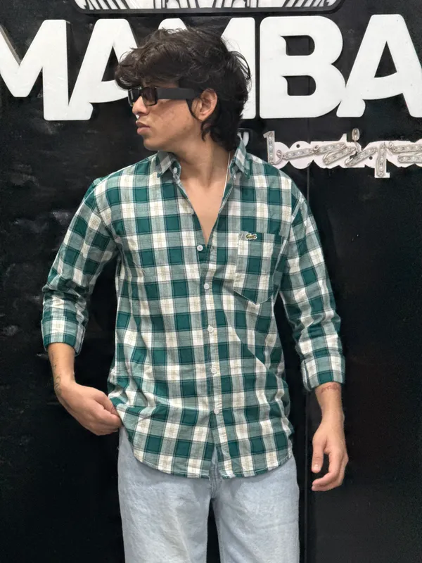 Men’s_Premium_Classy_Checked_Casual_Shirt_–_Forest_Green_&_White