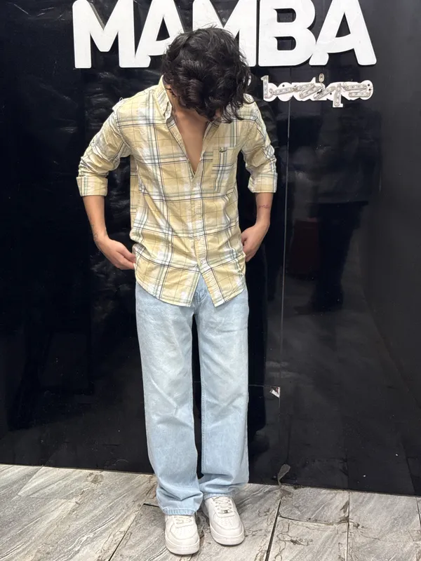 Men’s_Premium_Classy_Checked_Casual_Shirt_–_Yellow_&_White