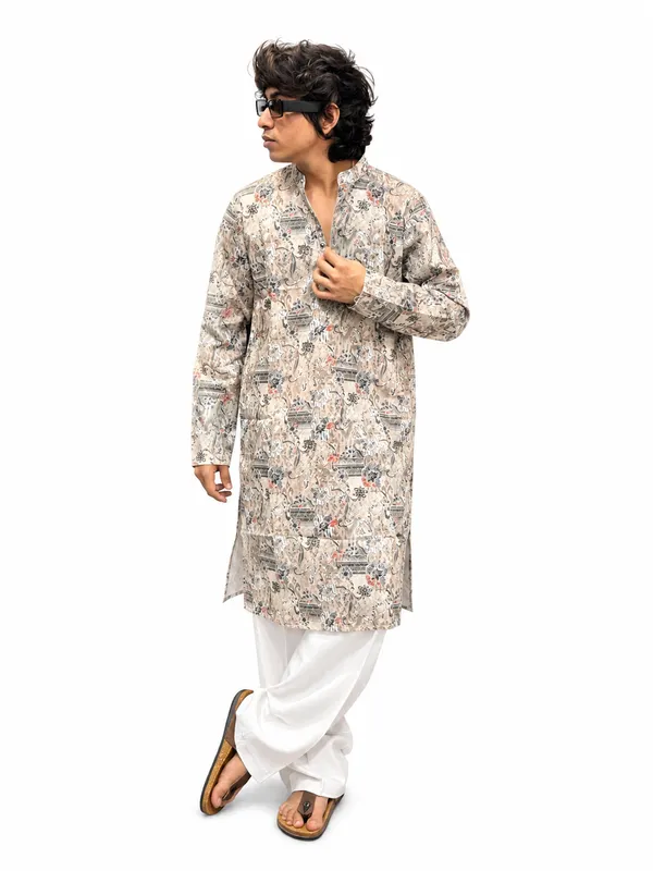 Men’s_Printed_Long_Kurta