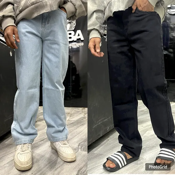 Blue_And_Black_Denim_Baggy_Jeans_For_Men_(Pack_Of_2)