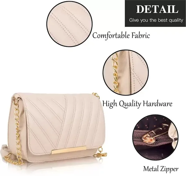 Beige_Premium_Faux_Leather_Sling_Bag_For_Women