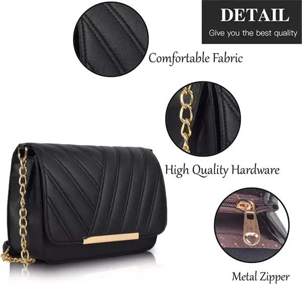 Black_Premium_Faux_Leather_Sling_Bag_For_Women