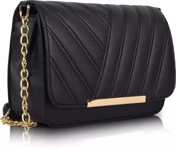 Black_Premium_Faux_Leather_Sling_Bag_For_Women