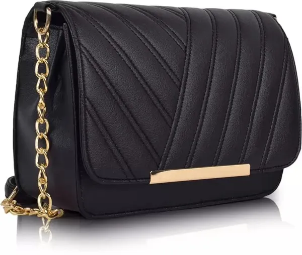 Black_Premium_Faux_Leather_Sling_Bag_For_Women