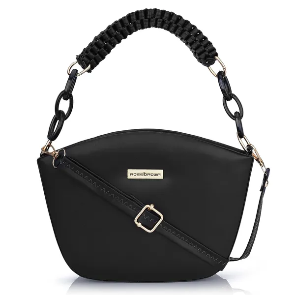 Black_Premium_Faux_Leather_Sling_Bag_For_Women