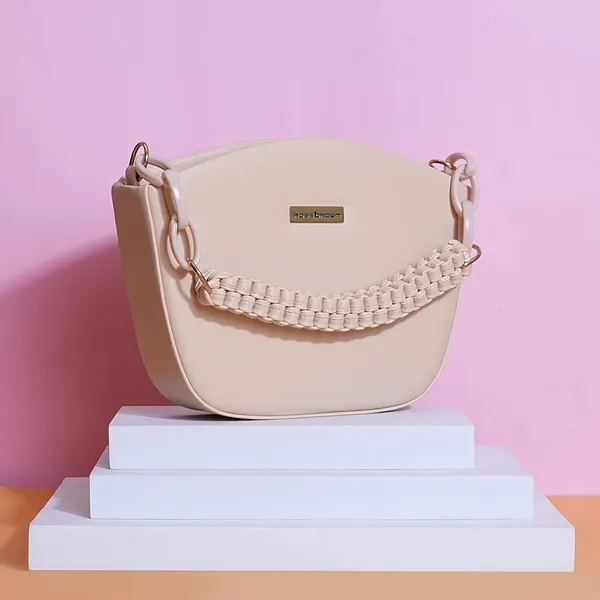 Beige_Premium_Faux_Leather_Sling_Bag_For_Women