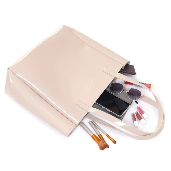Beige_Premium_Polyurethane_Handbags_For_Women