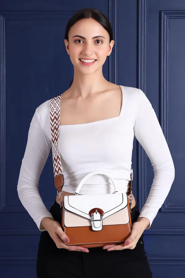 Brown_Premium_Faux_Leather_Sling_Bag_For_Women