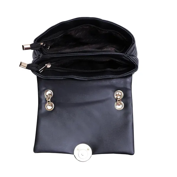 Black_Premium_Faux_Leather_Sling_Bag_For_Women