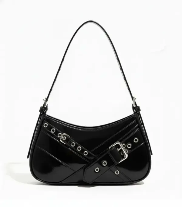 Black_Premium_Faux_Leather_Shoulder_Bag_For_Women