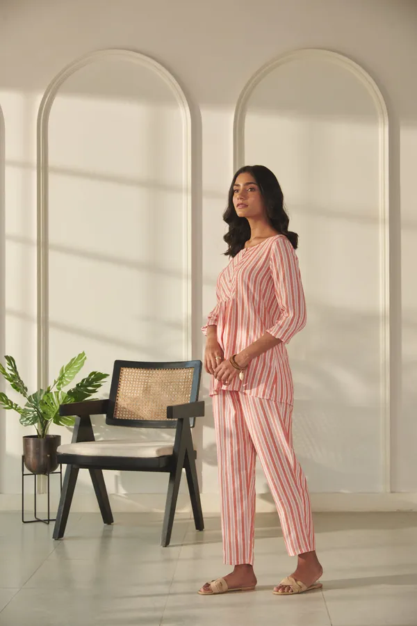 Ekvaa_Rust_Rayon_Lurix_Premium_&_Elegant_Striped_Co-Ord_Set_For_Women
