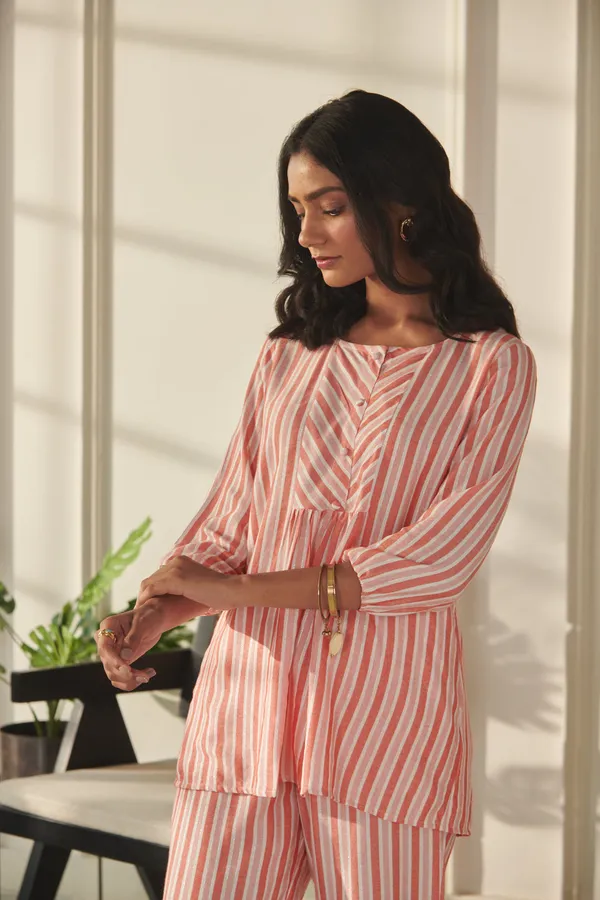 Ekvaa_Rust_Rayon_Lurix_Premium_&_Elegant_Striped_Co-Ord_Set_For_Women