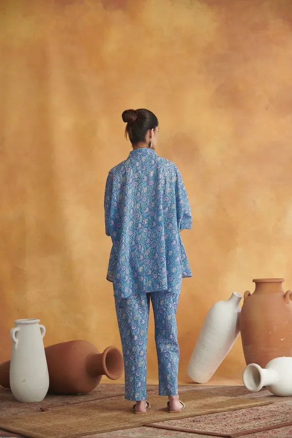 Ekvaa_Blue_Cotton_Handblock_Premium_&_Elegant_Printed_Co-Ord_Set_For_Women