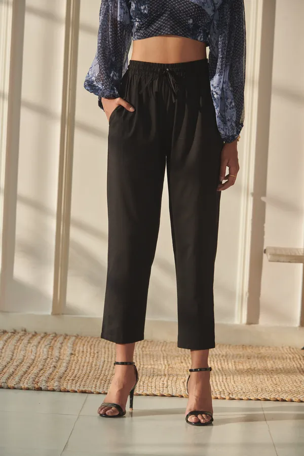 Ekvaa_Black_Cotton_Premium_And_Elegant_Solid_Pant_For_Women_