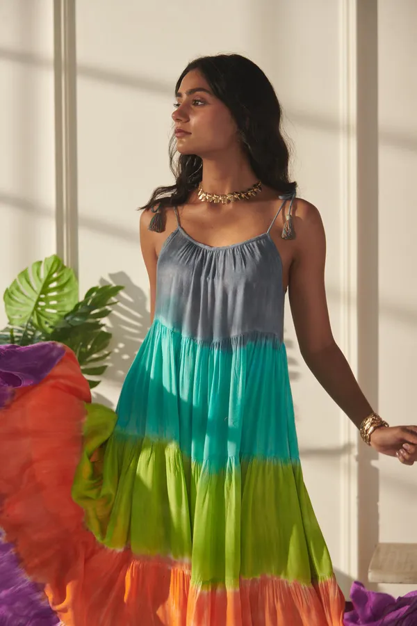 Ekvaa_Multicolor_Rayon_Premium_&_Elegant_Color_Block_Tie_And_Dye_Tired_Dress_For_Women
