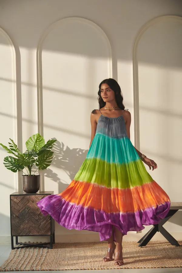 Ekvaa_Multicolor_Rayon_Premium_&_Elegant_Color_Block_Tie_And_Dye_Tired_Dress_For_Women