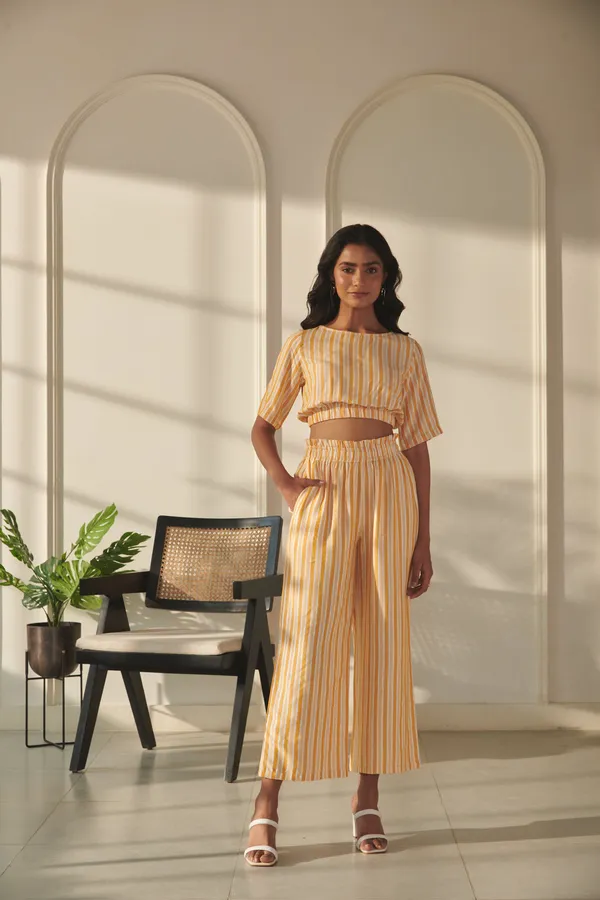 Ekvaa_Mustard_Yellow_Rayon_Lurix_Premium_&_Elegant_Striped_Co-Ord_Set_For_Women