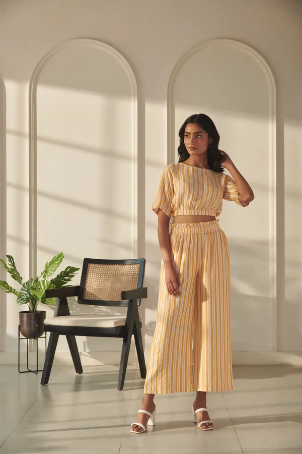 Ekvaa_Mustard_Yellow_Rayon_Lurix_Premium_&_Elegant_Striped_Co-Ord_Set_For_Women