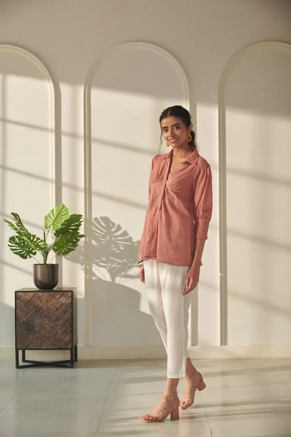 Ekvaa_Mauve_Cotton_Dobby_Premium_&_Elegant_Solid_Top_For_Women