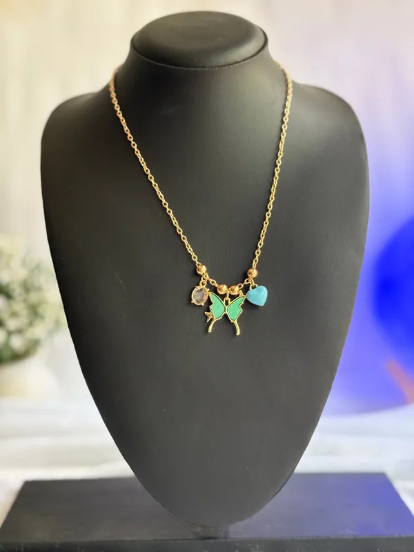 Green_Blue_Butterfly_18K_Gold_Plated_&_Waterproof_&_Anti-Tarnish_Pendant_Necklace