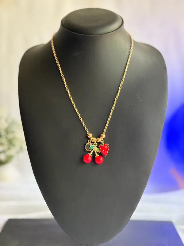 Red_Cherry_Pop_18K_Gold_Plated_&_Waterproof_&_Anti-Tarnish_Pendant_Necklace