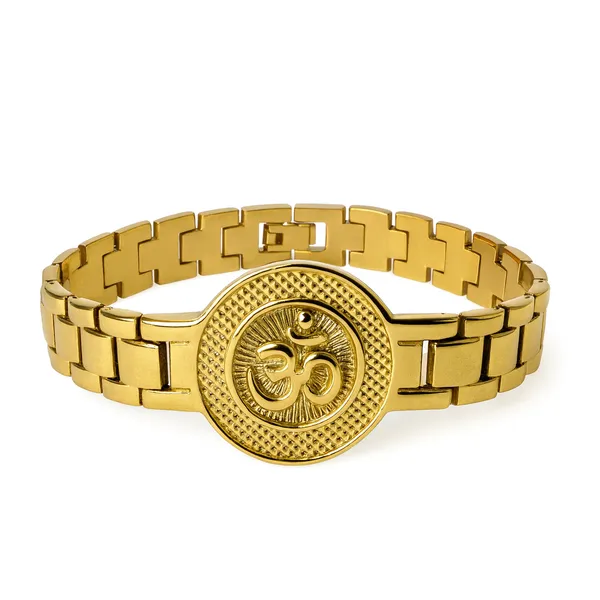 Gold_Om_Circle_18K_Plated_Stainless_Steel_Adjustable_Spiritual_Jewellery_With_Engraving_Religious_Bracelet