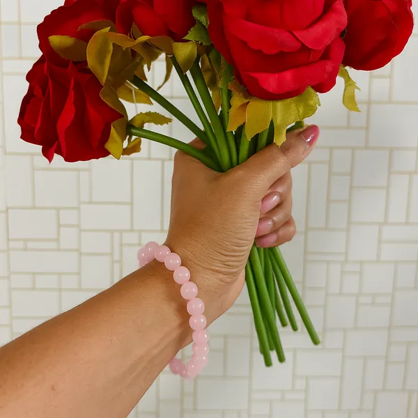Pink_Rose_Quartz_For_Love_&_Healing_&_Self-Care_Genuine_Crystal_Authentic_Natural_Stone_With_Certificate_Bracelet