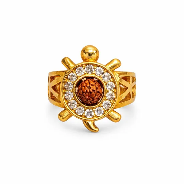 Rudraksha_Meru_Ring_Adjustable_for_Men_&_Women_|_18K_Gold_Plated_Spiritual_Ring_in_Brass_Metal_|_Religious_Rudraksha_Ring_for_Daily_Wear