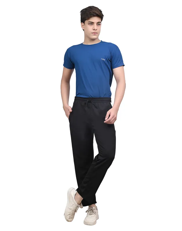 Black_Twill_210_Side_Patty_Track_Pant_For_Men