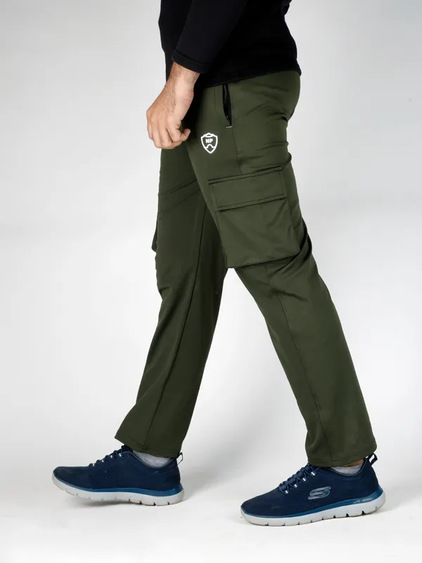 Olive_Lycra_220_Cargo_Track_Pant_For_Men