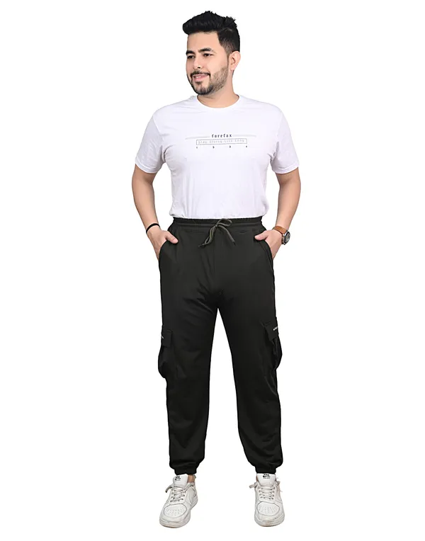 Olive_Lycra_220_Cargo_Track_Pant_For_Men