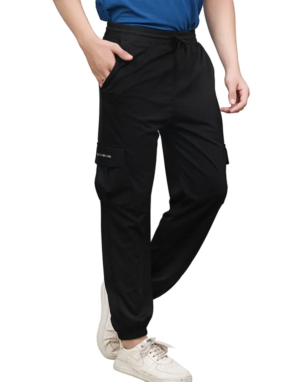 Dark_Grey_&_Black_Lycra_220_Cargo_Track_Pant_For_Men_(Pack_Of_2)