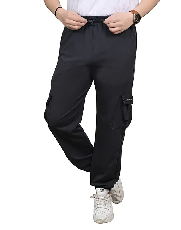 Dark_Grey_&_Black_Lycra_220_Cargo_Track_Pant_For_Men_(Pack_Of_2)