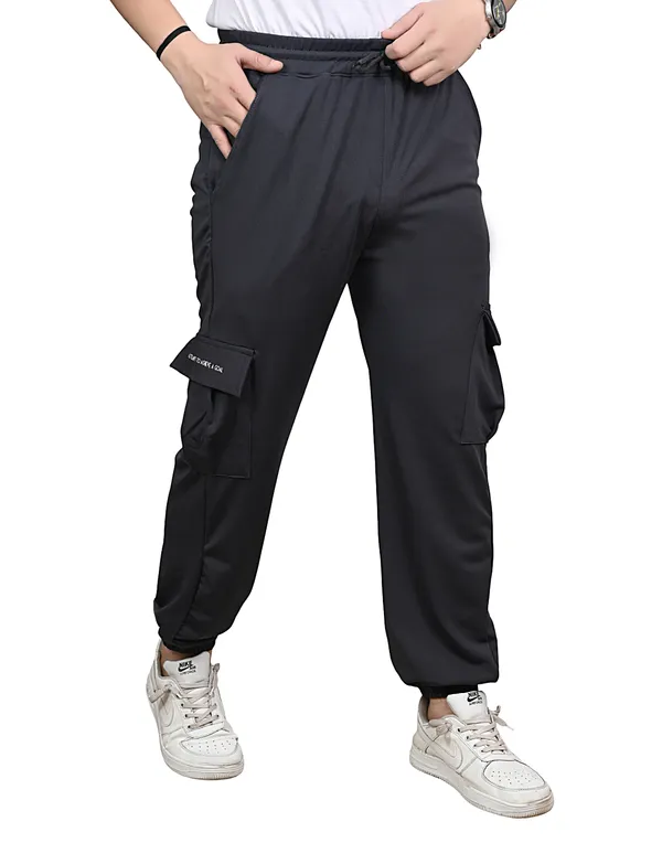 Dark_Grey_&_Black_Lycra_220_Cargo_Track_Pant_For_Men_(Pack_Of_2)