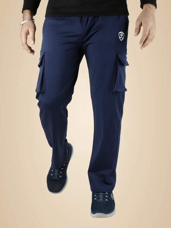 Navy_Lycra_220_Cargo_Track_Pant_For_Men